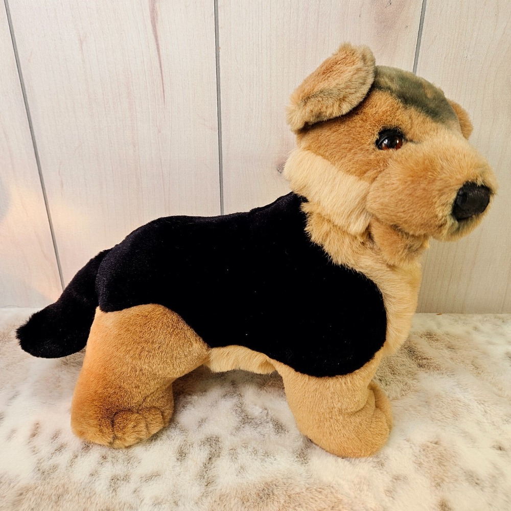 German Shepherd 17" Realistic Stuffed Animal Plush Moveable Head Vintage‎ Chosun